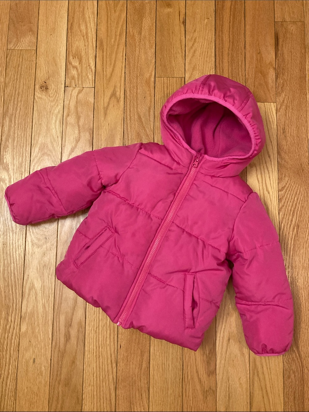 jumping beans Girls' Hooded Puffer Jacket - Pink